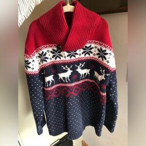 Cotton Reindeer Fair Isle Boys Sweater